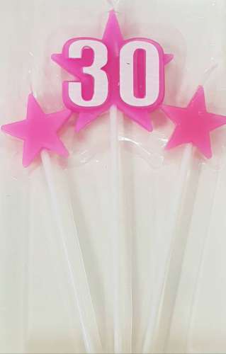 Pink Star Pick Candle - No 30